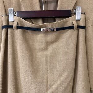 Tan Skirt with Black Trim Ralph Lauren